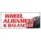 Signmission WHEEL ALIGNMENT & BALANCING BANNER SIGN acsi brakes tire batteries auto B-120 Wheel Alignment & Balanc - alternate 1
